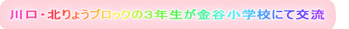 ����E�k��傤�u���b�N�̂R�N�������J���w�Z�ɂČ�