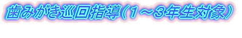歯みがき巡回指導